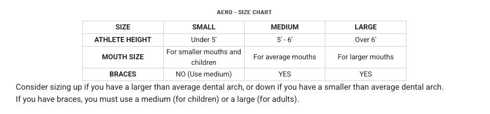 SISU Sizing Chart