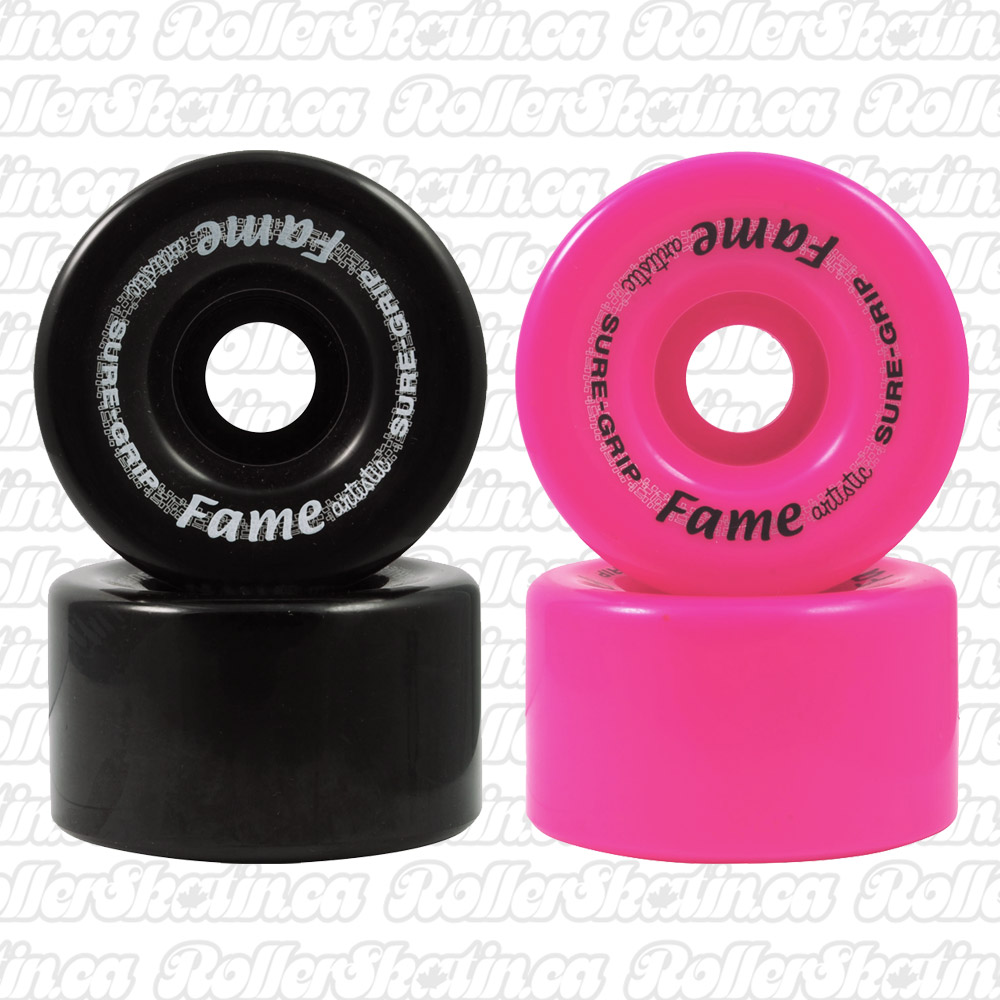Sure-Grip FAME Wheels 96A Black and Pink