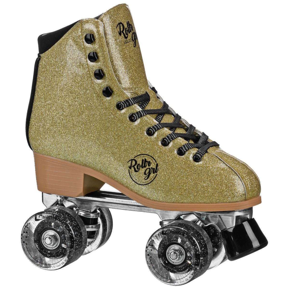 INSTOCK Ladies 6-11! Rollr Grl Gold Astra Outdoor Roller Skates!