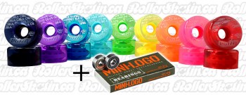 CRAZY Wheel Candy Outdoor Wheels 8-Pack + MINI-LOGO Bearings Installed!