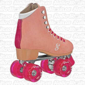 Candi Girl Carlin Peach/Pink Suede Roller Skates!