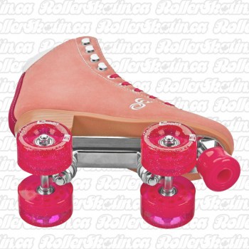 Candi Girl Carlin Peach/Pink Suede Roller Skates!