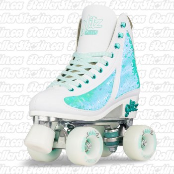 CRAZY DISCO GLITZ Turquoise Roller Skates