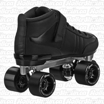 Classic Double-Row Roller Skates All-Steel Base PU Leather Roller Skates for Women Black Pink,US 7-9.84in/250mm 