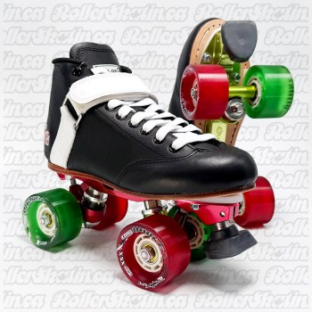 Sure-Grip Phoenix Venus Derby Skate - Red/Green Edition