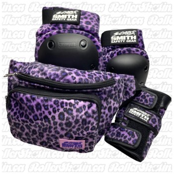 SMITH Scabs Fanny Pack Purple Leopard, with 3-pack safety set